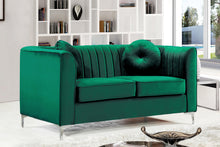 Load image into Gallery viewer, Isabelle Green Velvet Loveseat