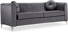 Load image into Gallery viewer, Isabelle Grey Velvet Sofa