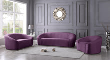 Load image into Gallery viewer, Riley Purple Velvet Sofa