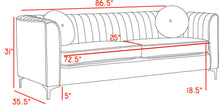 Load image into Gallery viewer, Isabelle Burgundy Velvet Sofa