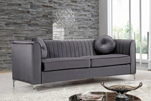 Load image into Gallery viewer, Isabelle Grey Velvet Sofa