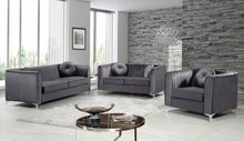 Load image into Gallery viewer, Isabelle Grey Velvet Loveseat