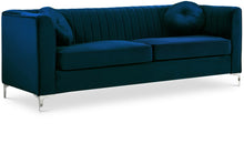 Load image into Gallery viewer, Isabelle Navy Velvet Sofa