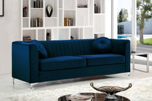 Load image into Gallery viewer, Isabelle Navy Velvet Sofa