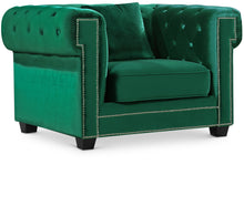 Load image into Gallery viewer, Bowery Green Velvet Chair