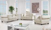 Load image into Gallery viewer, Bowery Cream Velvet Chair