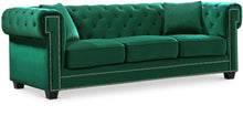 Load image into Gallery viewer, Bowery Green Velvet Sofa