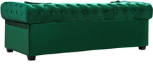 Load image into Gallery viewer, Bowery Green Velvet Loveseat