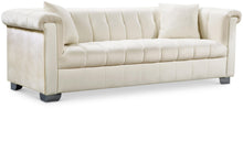 Load image into Gallery viewer, Kayla Cream Velvet Sofa