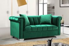 Load image into Gallery viewer, Kayla Green Velvet Loveseat