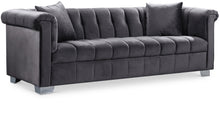 Load image into Gallery viewer, Kayla Grey Velvet Sofa