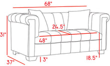 Load image into Gallery viewer, Kayla Cream Velvet Loveseat
