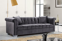 Load image into Gallery viewer, Kayla Grey Velvet Sofa