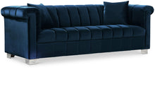 Load image into Gallery viewer, Kayla Navy Velvet Sofa