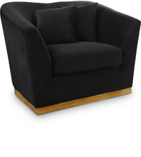 Load image into Gallery viewer, Arabella Black Velvet Chair