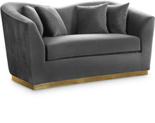Load image into Gallery viewer, Arabella Grey Velvet Loveseat