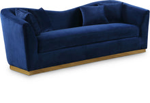 Load image into Gallery viewer, Arabella Navy Velvet Sofa