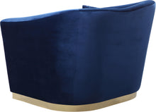 Load image into Gallery viewer, Arabella Navy Velvet Chair
