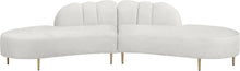 Load image into Gallery viewer, Divine Cream Velvet 2pc. Sectional