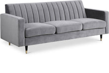 Load image into Gallery viewer, Lola Grey Velvet Sofa