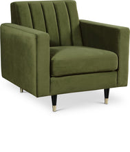 Load image into Gallery viewer, Lola Olive Velvet Chair