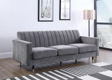 Load image into Gallery viewer, Lola Grey Velvet Sofa