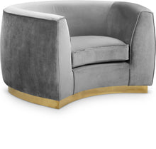 Load image into Gallery viewer, Julian Grey Velvet Chair