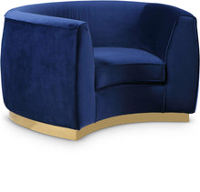 Load image into Gallery viewer, Julian Navy Velvet Chair