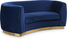 Load image into Gallery viewer, Julian Navy Velvet Loveseat
