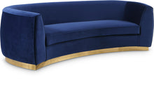 Load image into Gallery viewer, Julian Navy Velvet Sofa
