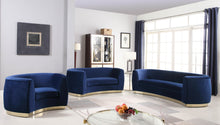 Load image into Gallery viewer, Julian Navy Velvet Sofa