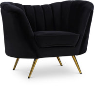 Load image into Gallery viewer, Margo Black Velvet Chair