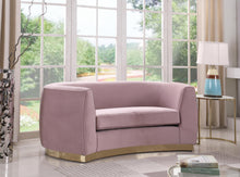 Load image into Gallery viewer, Julian Pink Velvet Loveseat