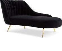 Load image into Gallery viewer, Margo Black Velvet Chaise