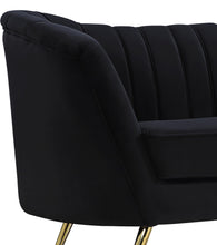 Load image into Gallery viewer, Margo Black Velvet Loveseat