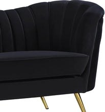 Load image into Gallery viewer, Margo Black Velvet Sofa