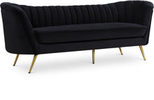 Load image into Gallery viewer, Margo Black Velvet Sofa