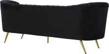 Load image into Gallery viewer, Margo Black Velvet Sofa