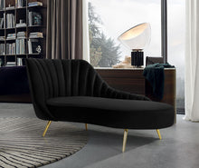 Load image into Gallery viewer, Margo Black Velvet Chaise