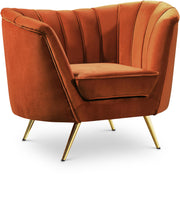 Load image into Gallery viewer, Margo Cognac Velvet Chair