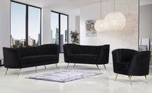 Load image into Gallery viewer, Margo Black Velvet Sofa