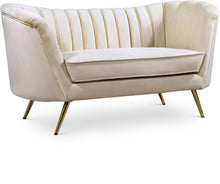 Load image into Gallery viewer, Margo Cream Velvet Loveseat