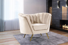 Load image into Gallery viewer, Margo Cream Velvet Chair
