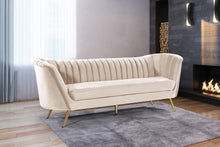 Load image into Gallery viewer, Margo Cream Velvet Sofa
