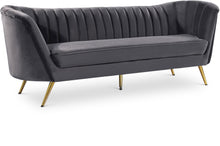 Load image into Gallery viewer, Margo Grey Velvet Sofa