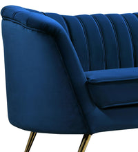 Load image into Gallery viewer, Margo Navy Velvet Sofa