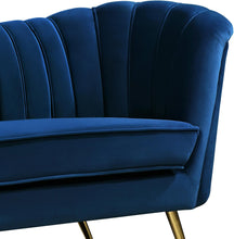 Load image into Gallery viewer, Margo Navy Velvet Loveseat