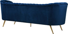 Load image into Gallery viewer, Margo Navy Velvet Sofa