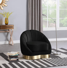 Load image into Gallery viewer, Shelly Black Velvet Chair