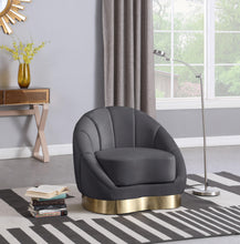 Load image into Gallery viewer, Shelly Grey Velvet Chair